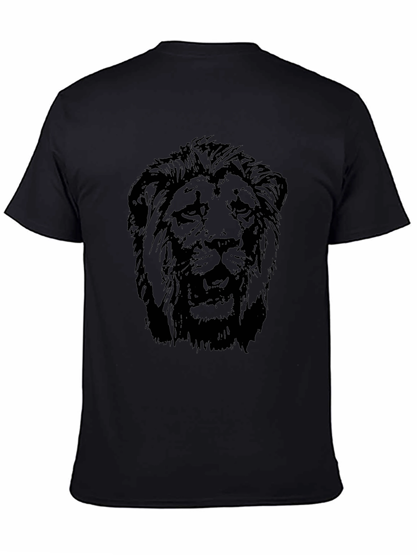 Black Black Lion Graphic Tee - Fierce Style view 4