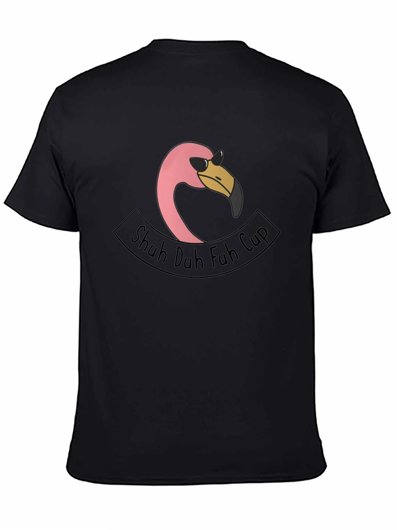 Black Shuh Duh Fuh Cup Flamingo T-Shirt view 4