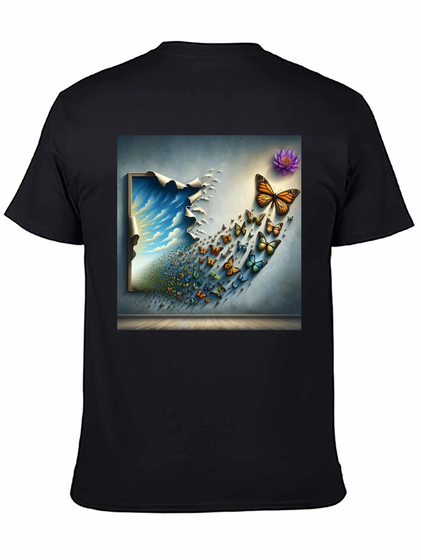 Black Butterfly Dreamscape Graphic Tee view 4