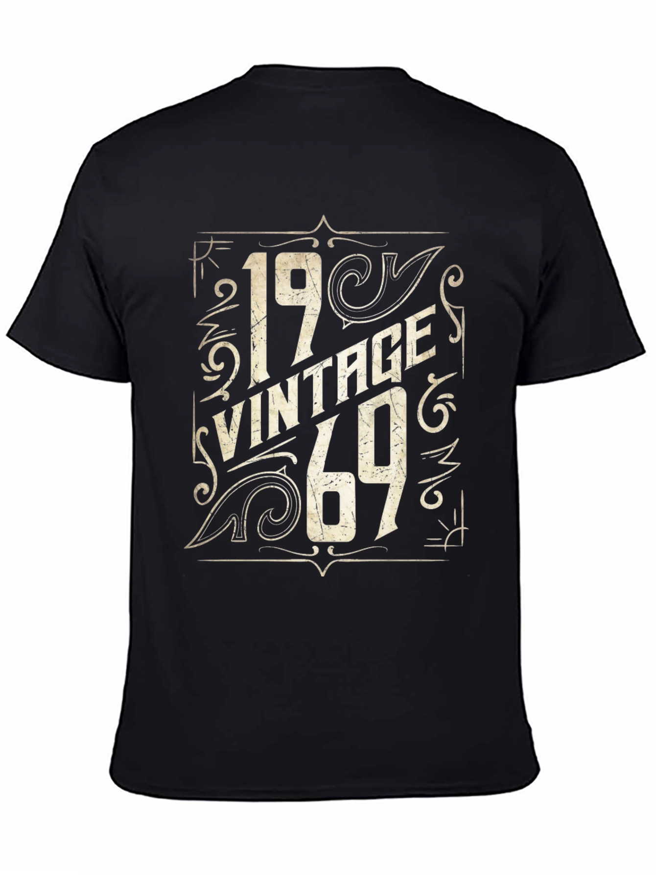 Black Vintage 1969 Graphic T-Shirt - Retro Birthday Tee view 4