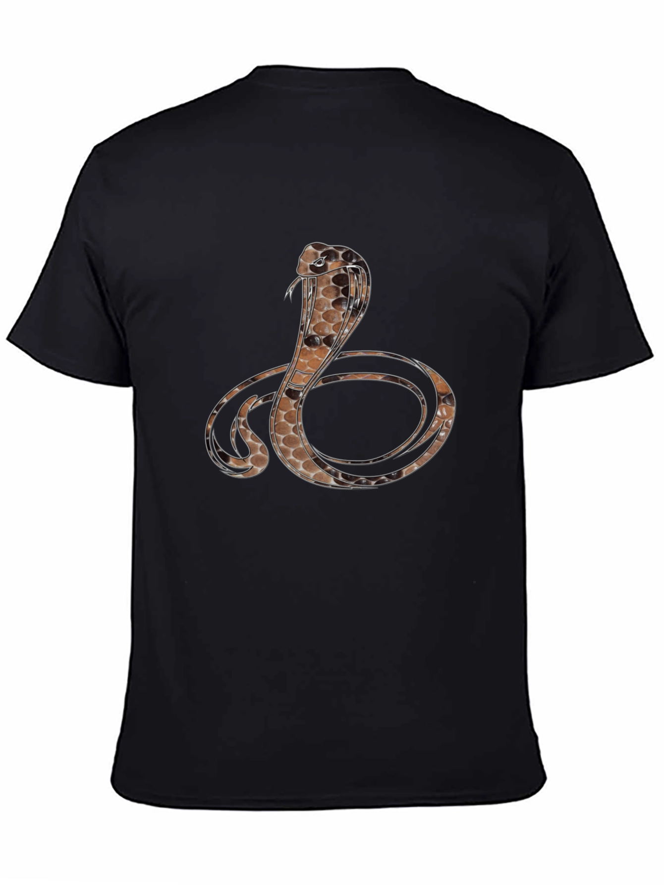 Black Cobra Graphic Print Black T-Shirt view 4
