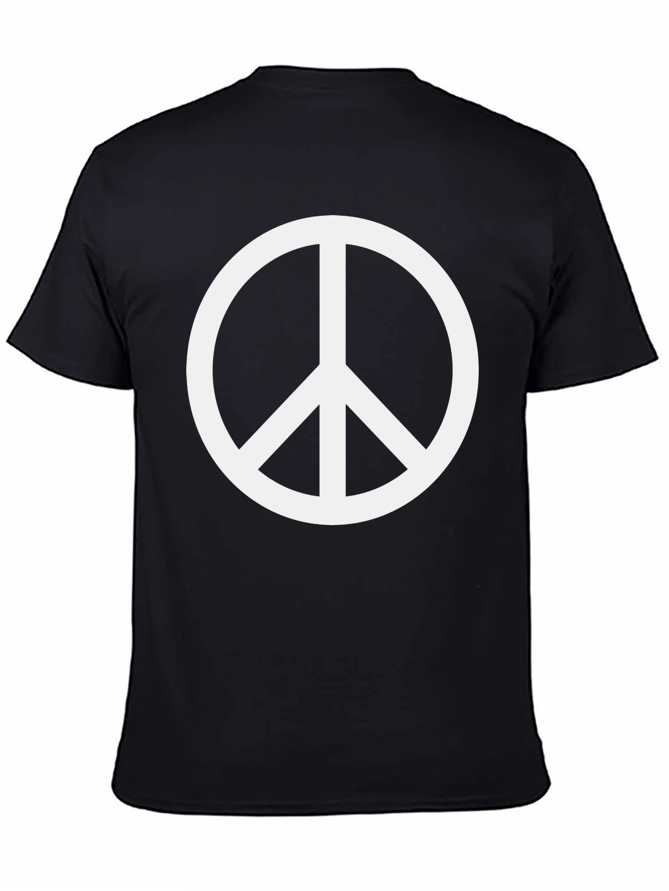 Black Peace Sign Black T-Shirt view 4