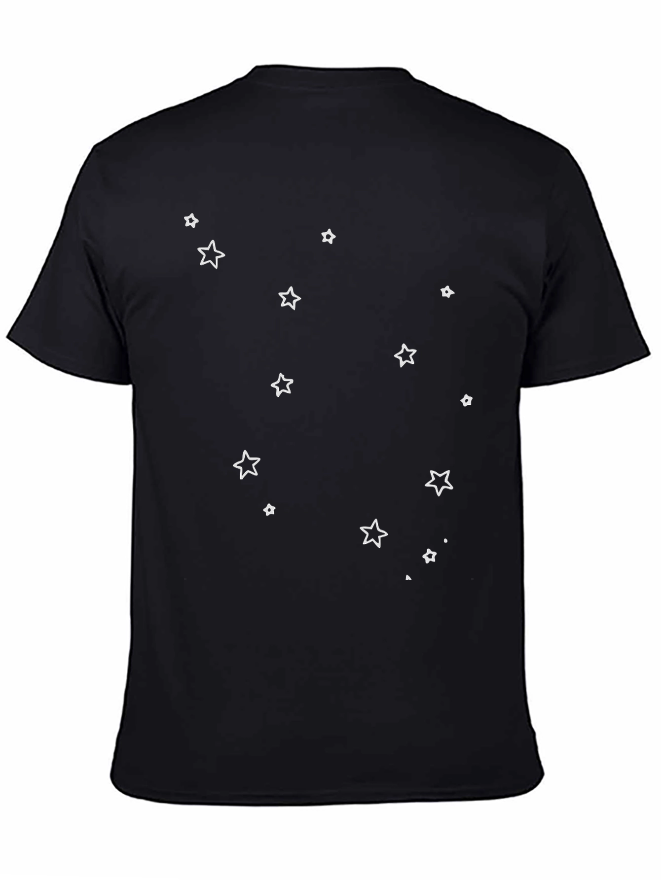 Black Starry Night Black T-Shirt view 4