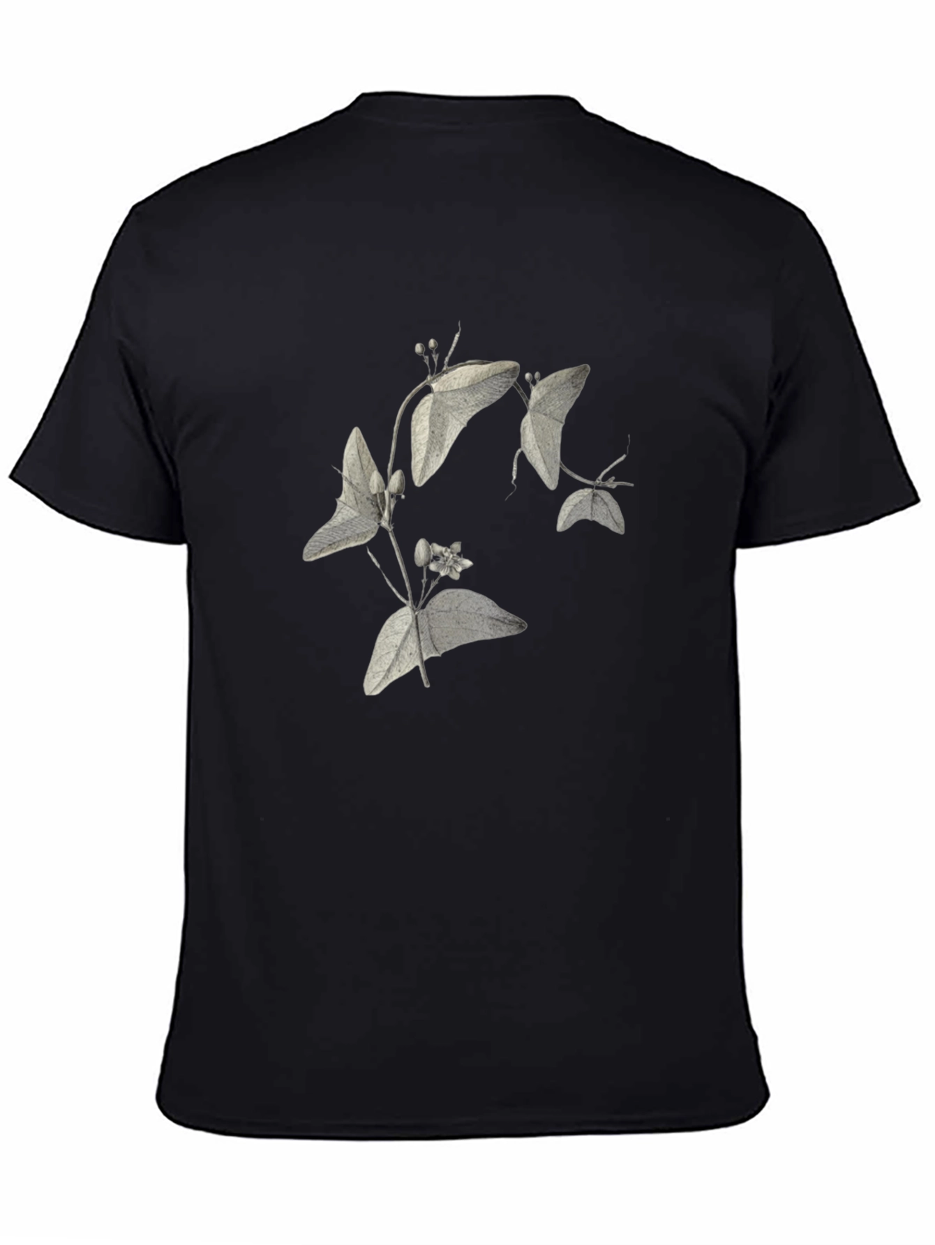Botanical Print Black T-Shirt - 4