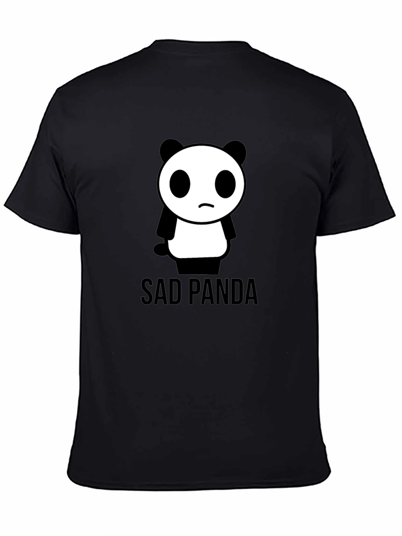 Black Sad Panda Graphic Tee - Black T-Shirt view 4