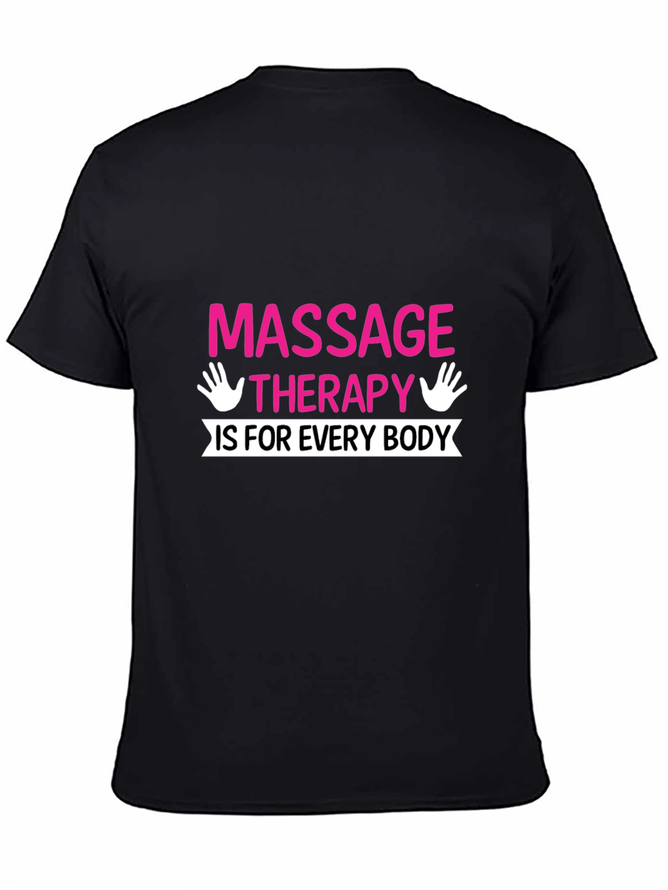 Black Massage Therapy T-Shirt - Unisex Graphic Tee view 4