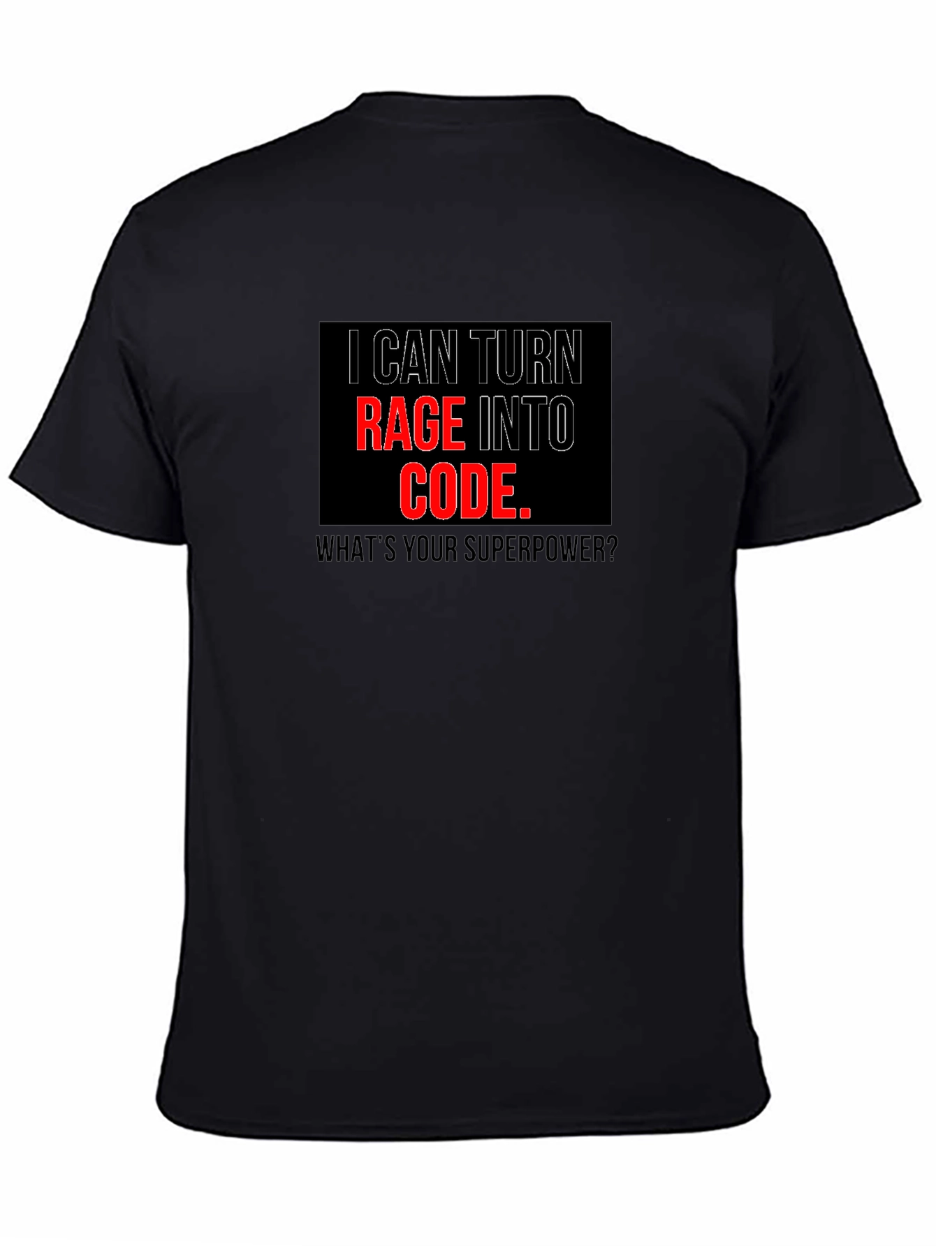 Black Rage to Code Graphic T-Shirt view 4