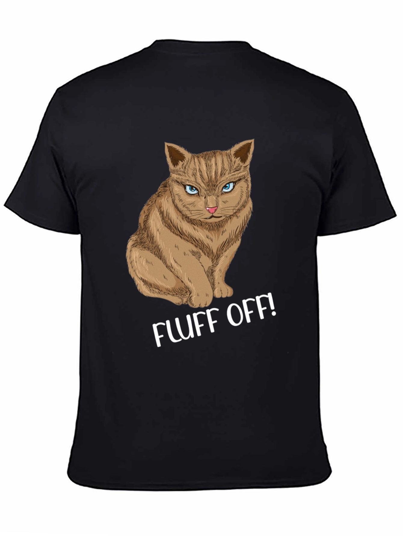 Black Fluff Off! Cat Graphic Tee view 4
