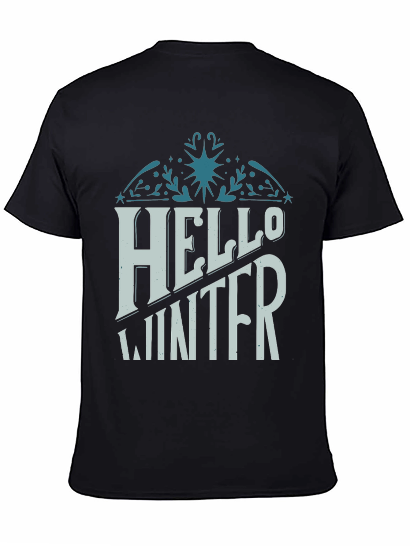 Black Hello Winter Graphic Tee view 4