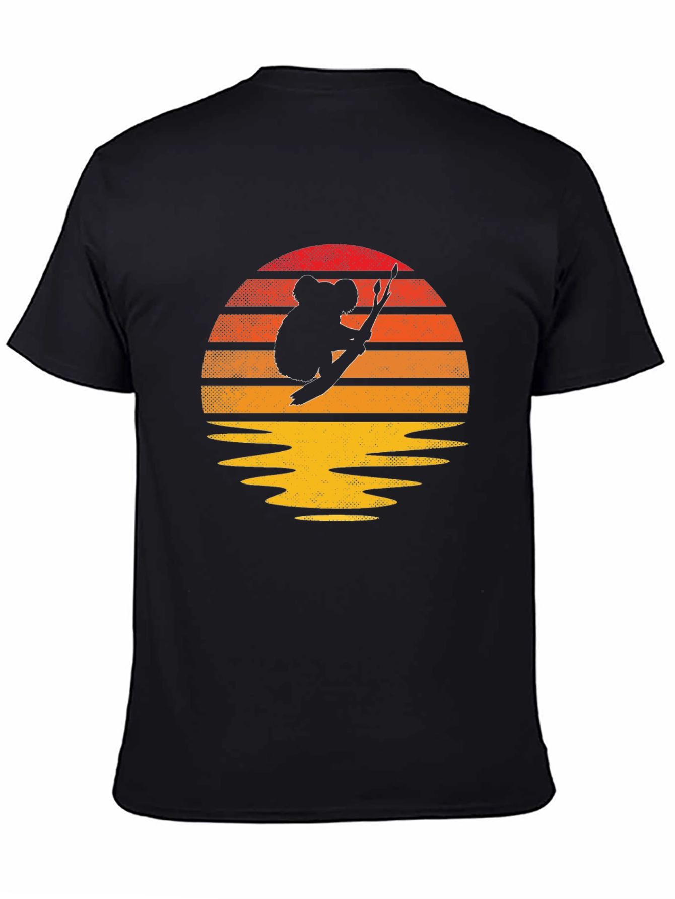 Black Koala Sunset T-Shirt - Stylish Graphic Tee view 4