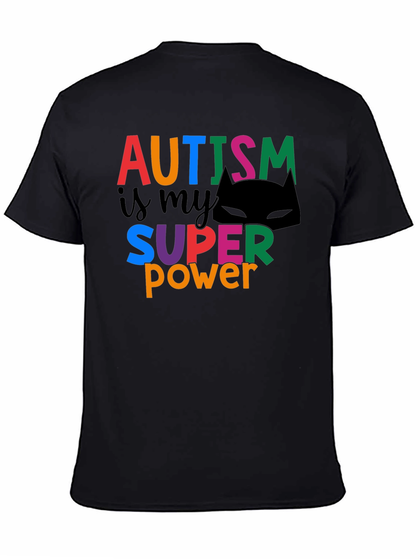 Black Autism is My Superpower T-Shirt - Black view 4
