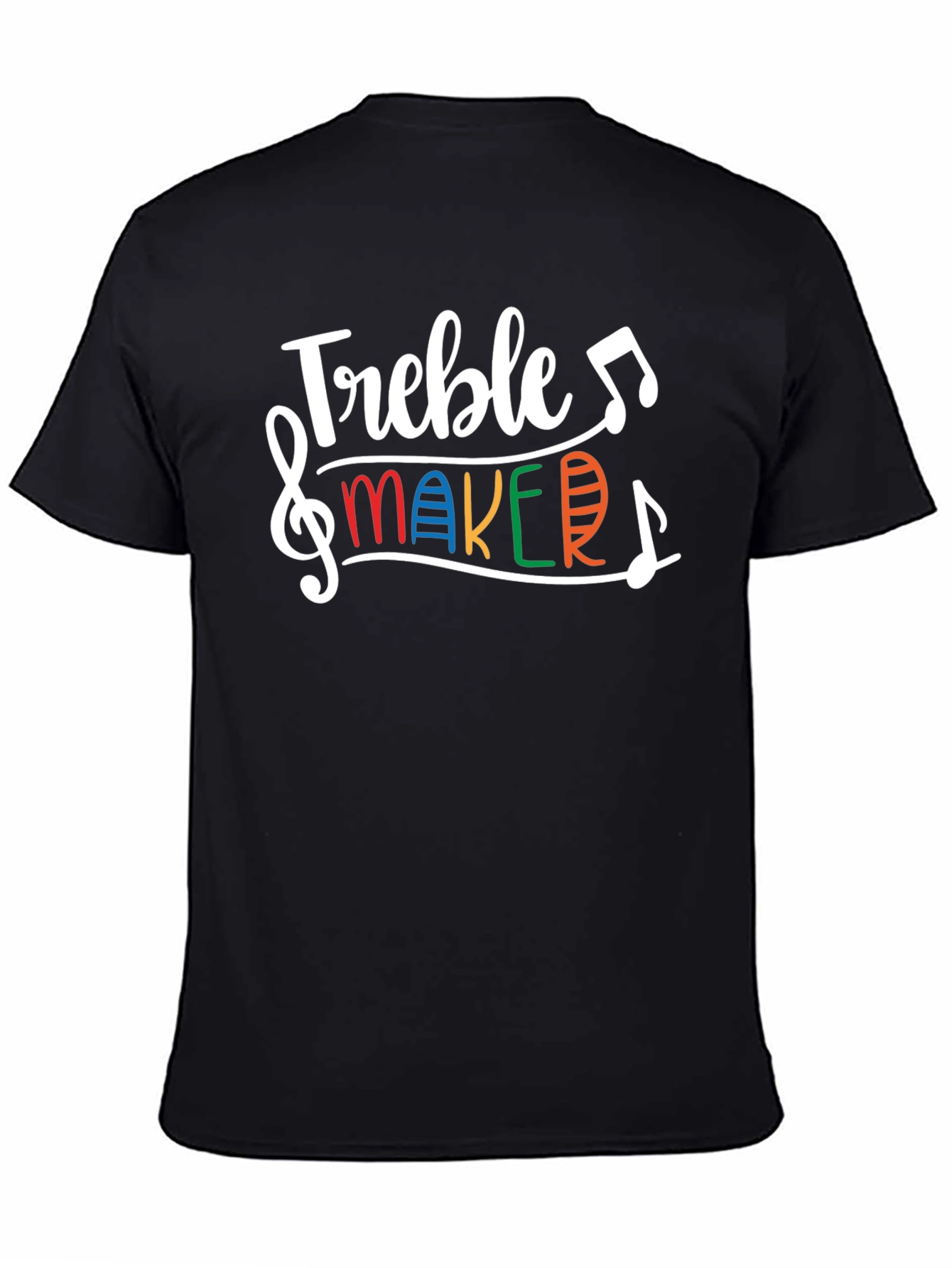 Black Treble Maker Graphic T-Shirt - Music Lover's Tee view 4