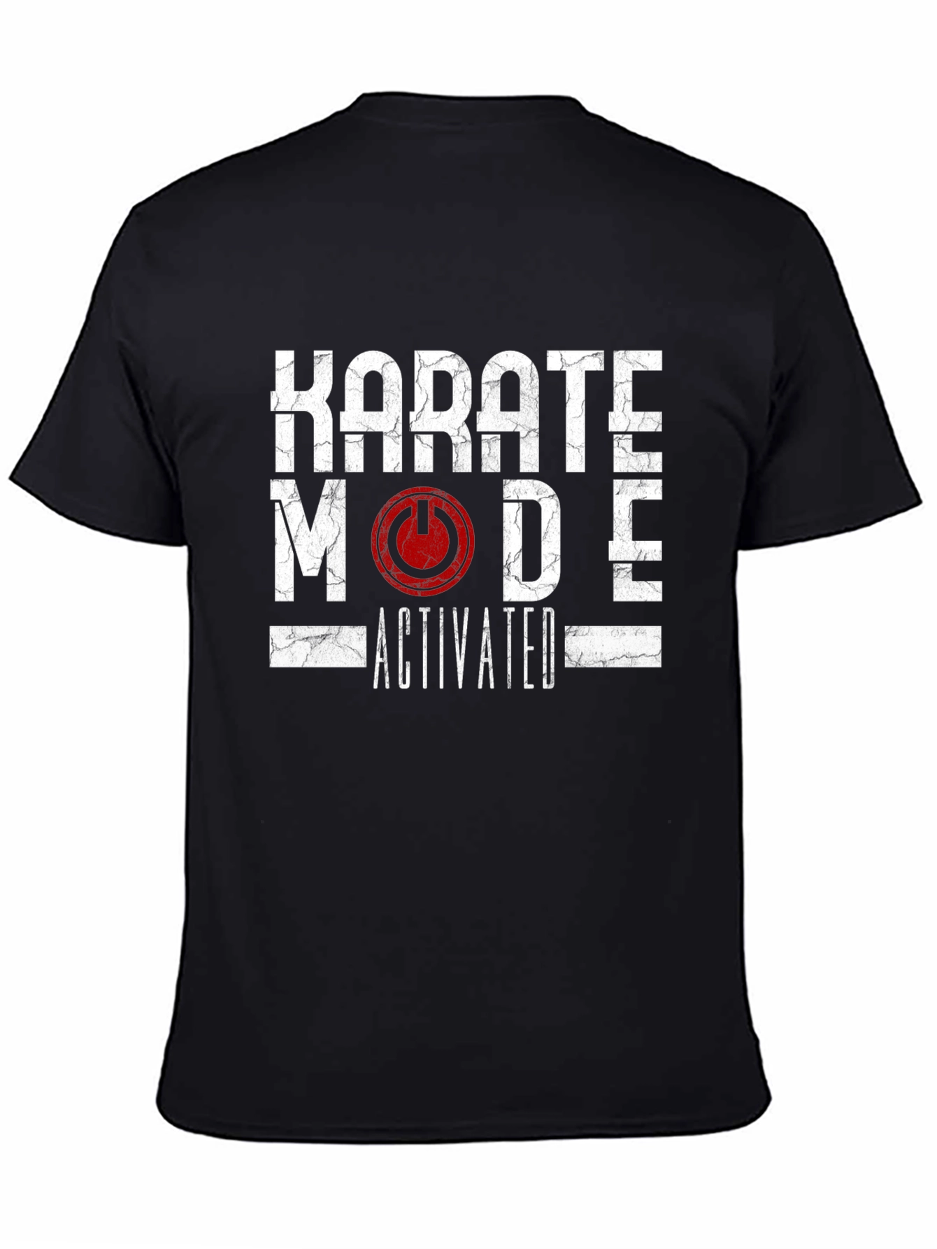 Black Karate Mode Activated Graphic Tee view 4