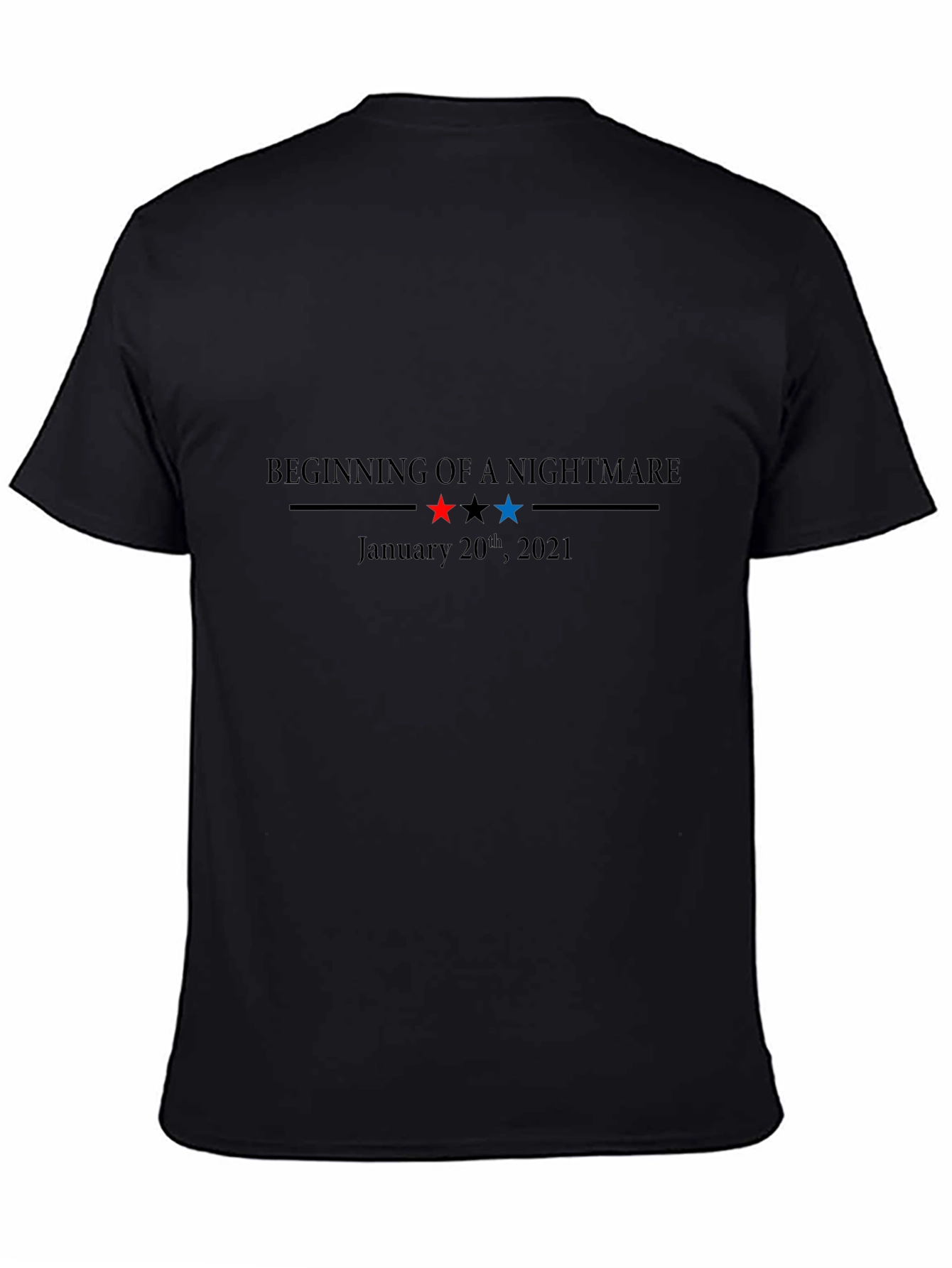 Black Beginning of a Nightmare January 20th 2021 T-Shirt view 4