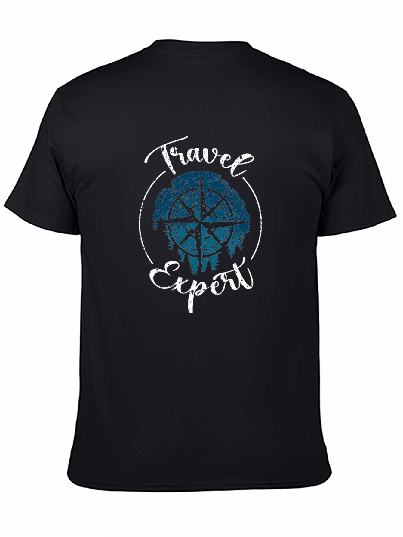 Black Travel Expert Graphic Tee - Black view 4