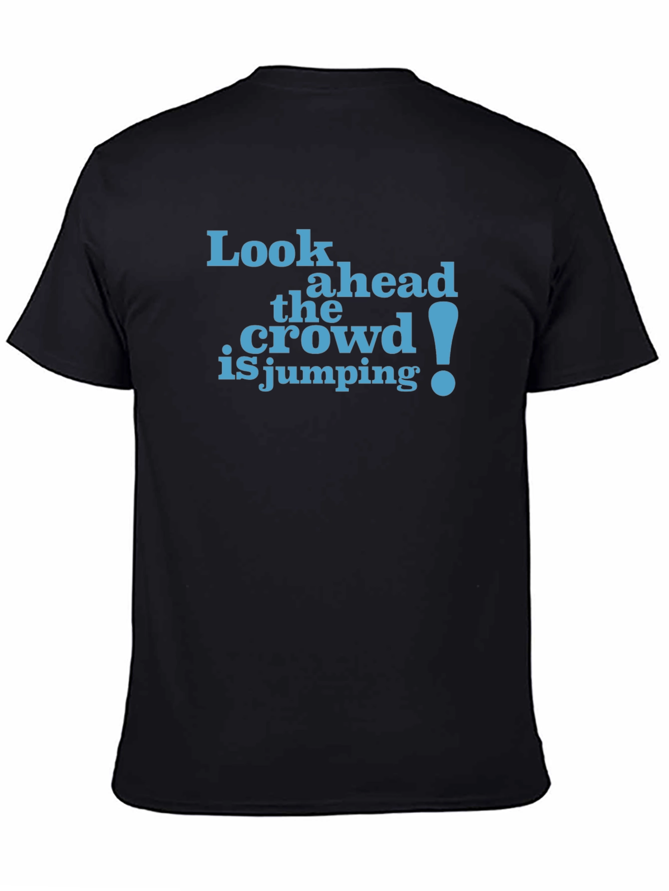 Black Look Ahead Funny Graphic Tee view 4