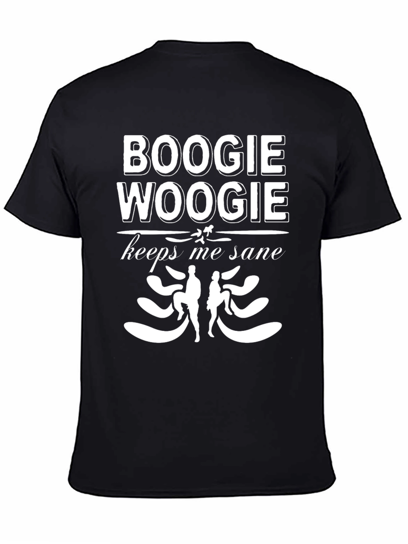 Black Boogie Woogie Keeps Me Sane T-Shirt view 4