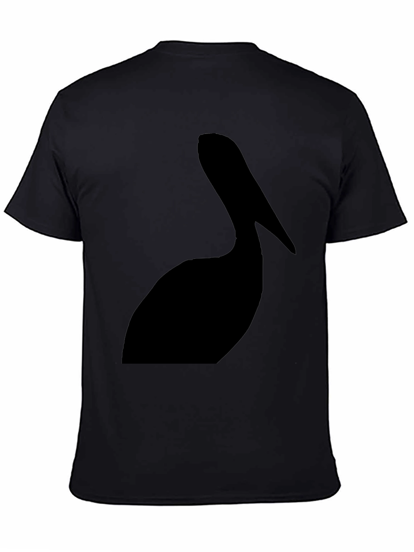 Black Pelican Silhouette Graphic Tee - Black Cotton T-Shirt view 4