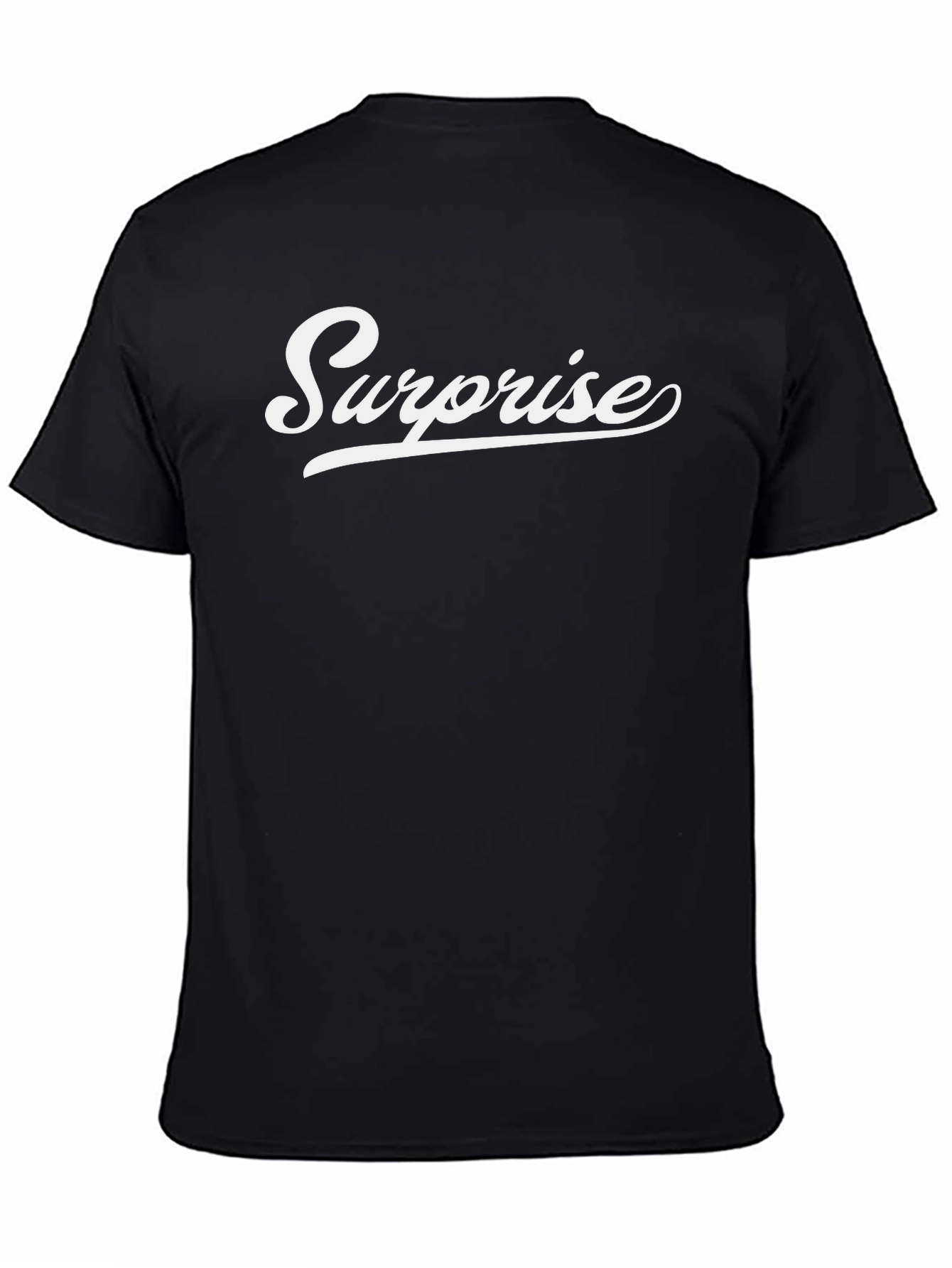Black Surprise Graphic Tee - Soft Cotton Crew Neck T-Shirt view 4