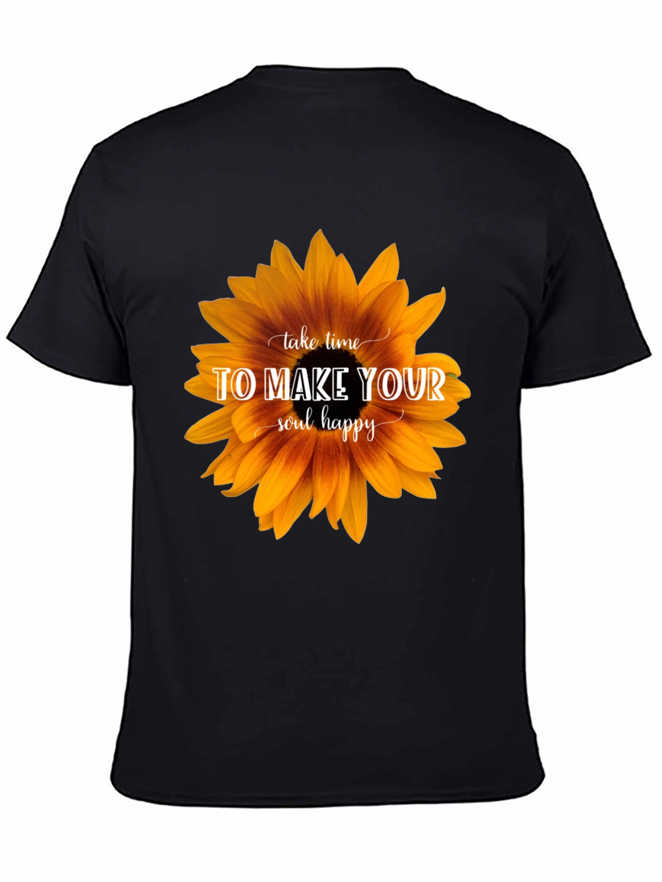 Black Sunflower Soul Happy Graphic Tee view 4
