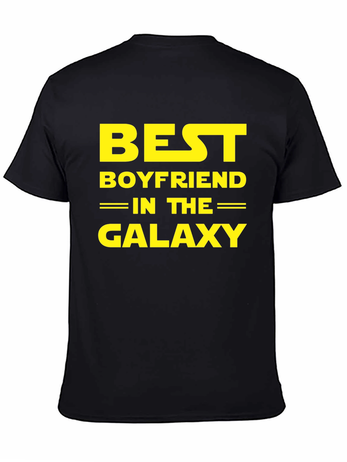 Black Best Boyfriend in the Galaxy T-Shirt view 4