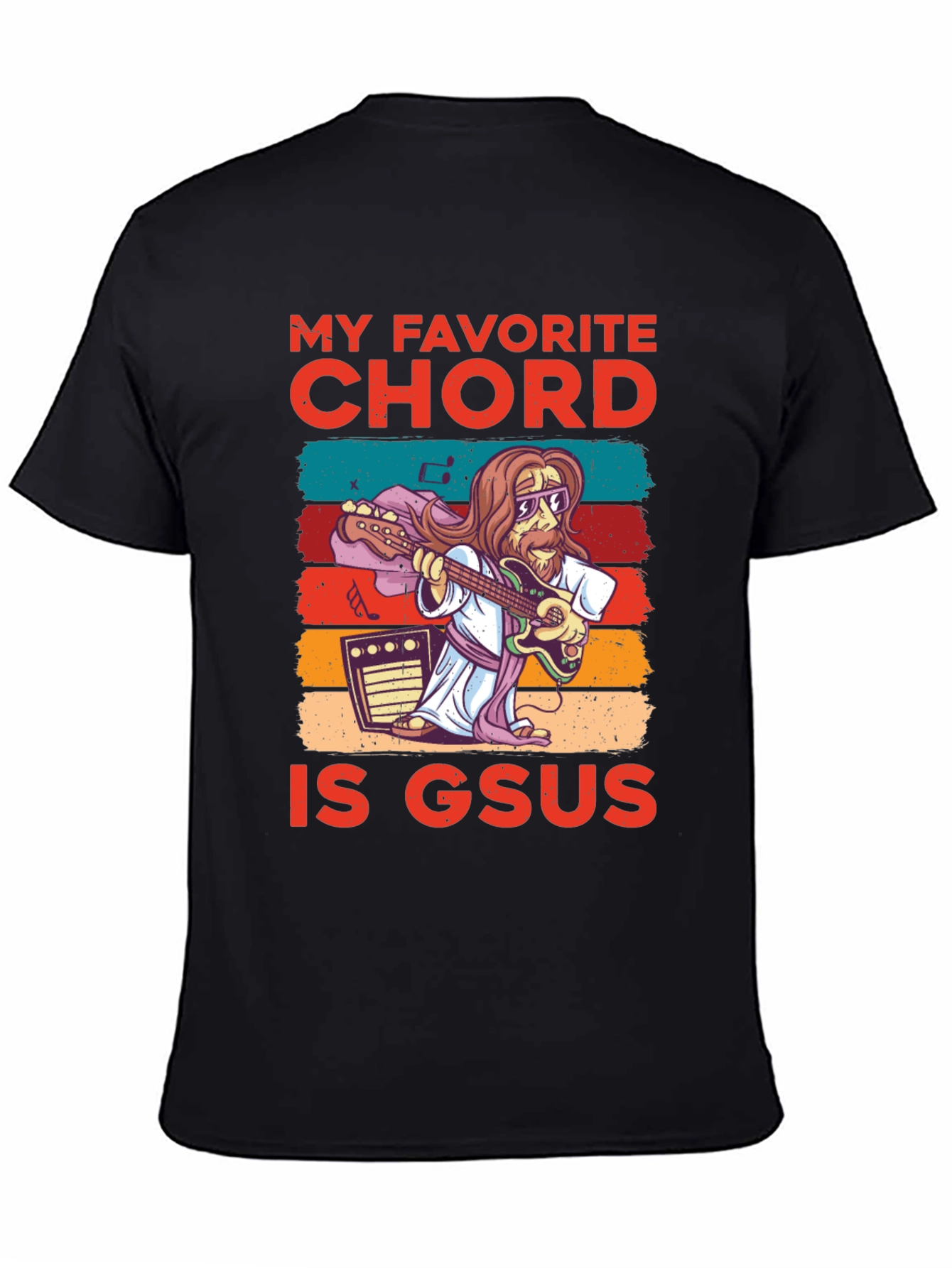 Black My Favorite Chord Is GSUS T-Shirt view 4