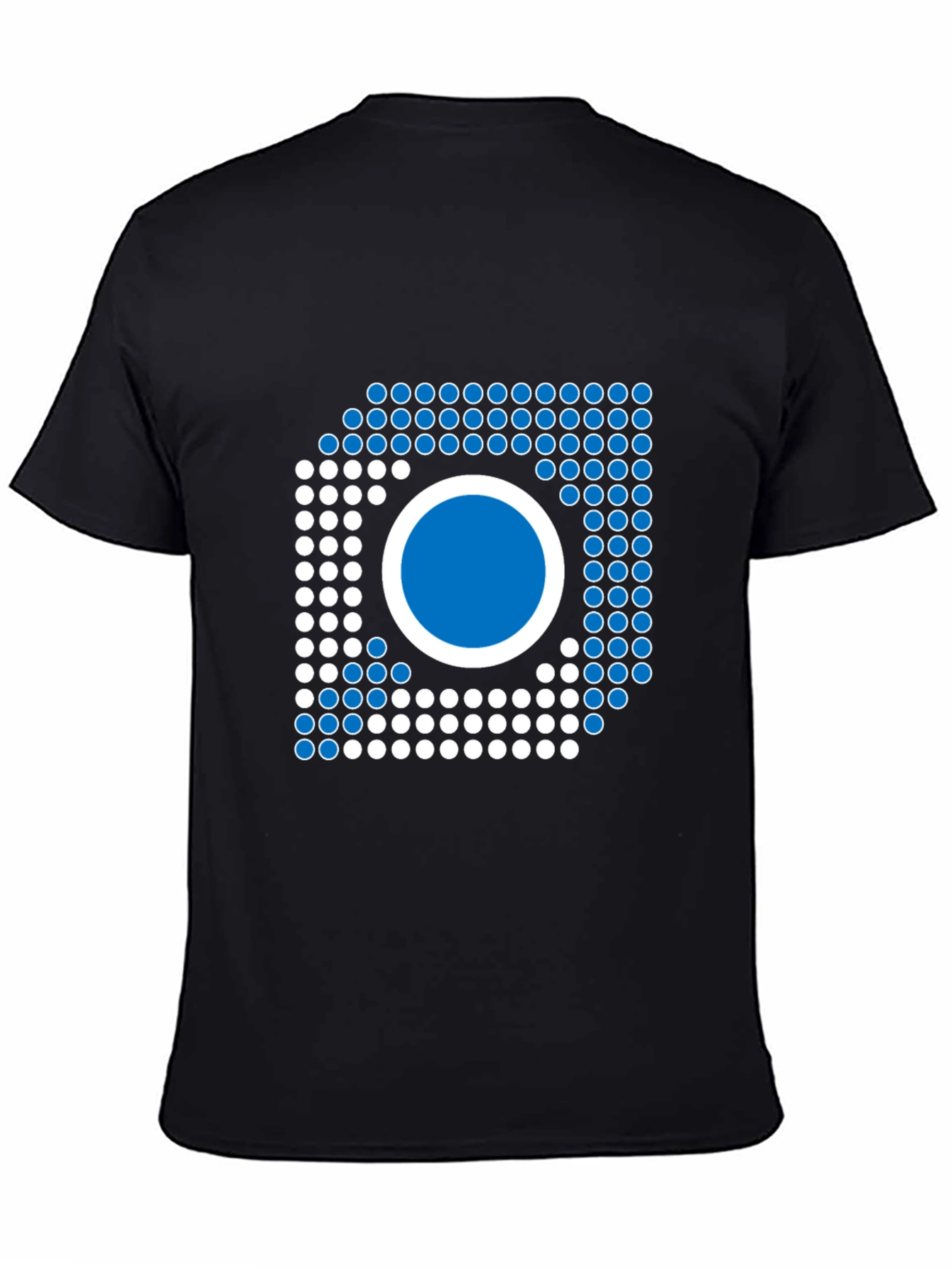 Modern Geometric Graphic Tee - Black - 4