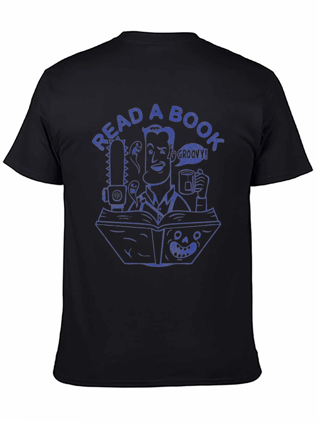 Black Read A Book! Groovy T-Shirt view 4