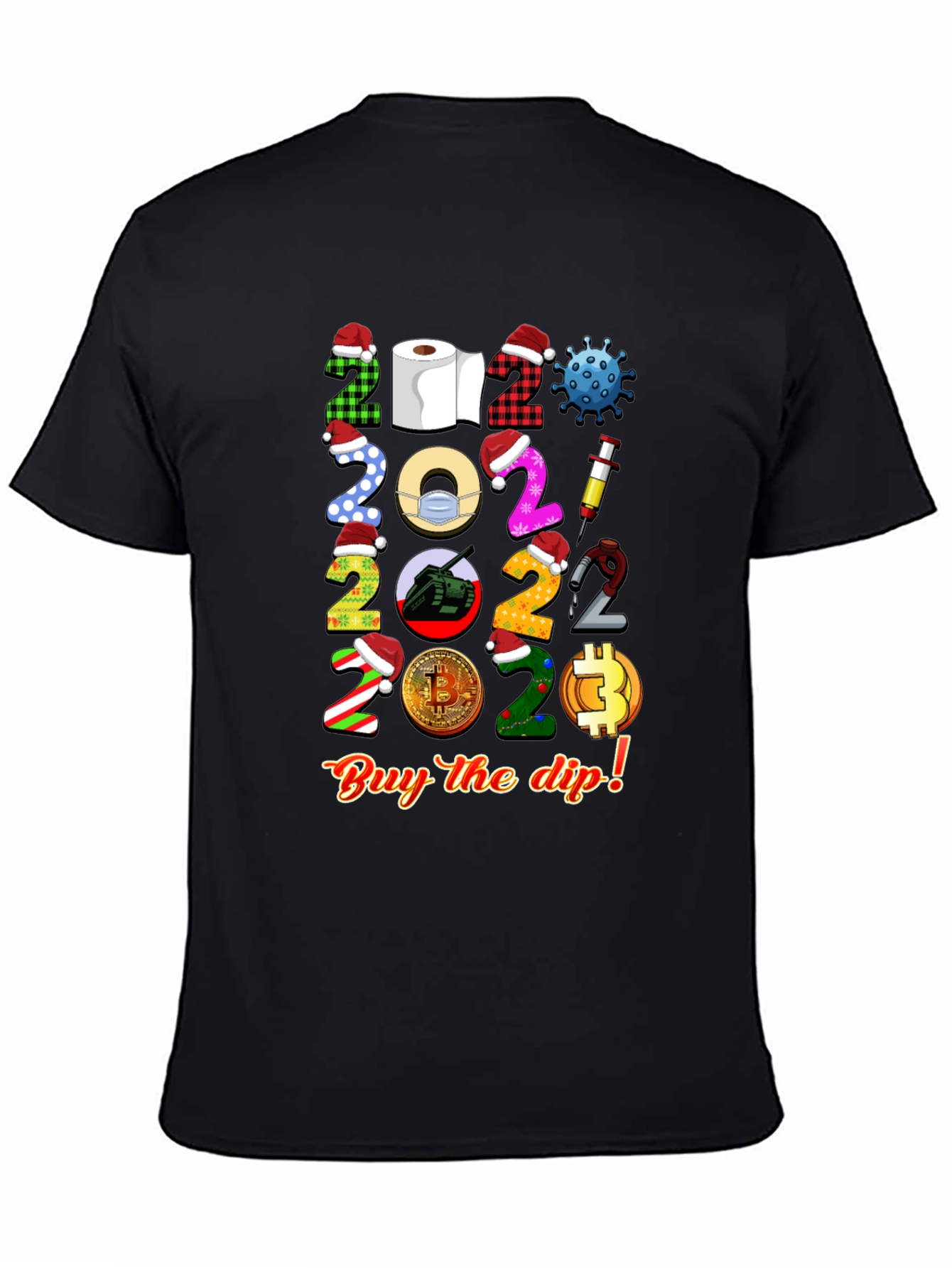 Black 2020-2023 Meme T-Shirt - Buy The Dip! view 4