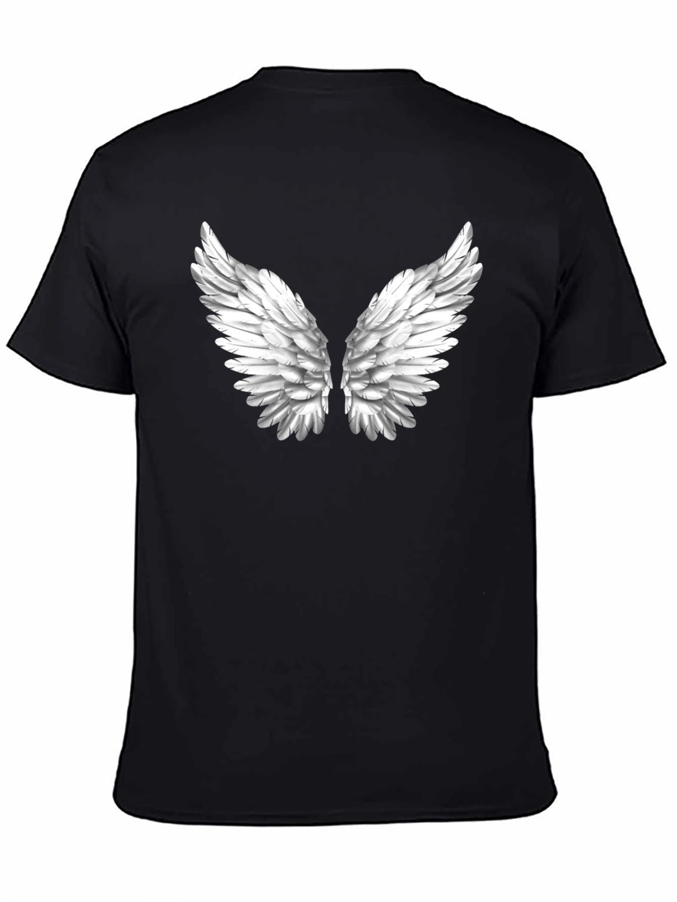 Black Angel Wing Graphic Black T-Shirt view 4