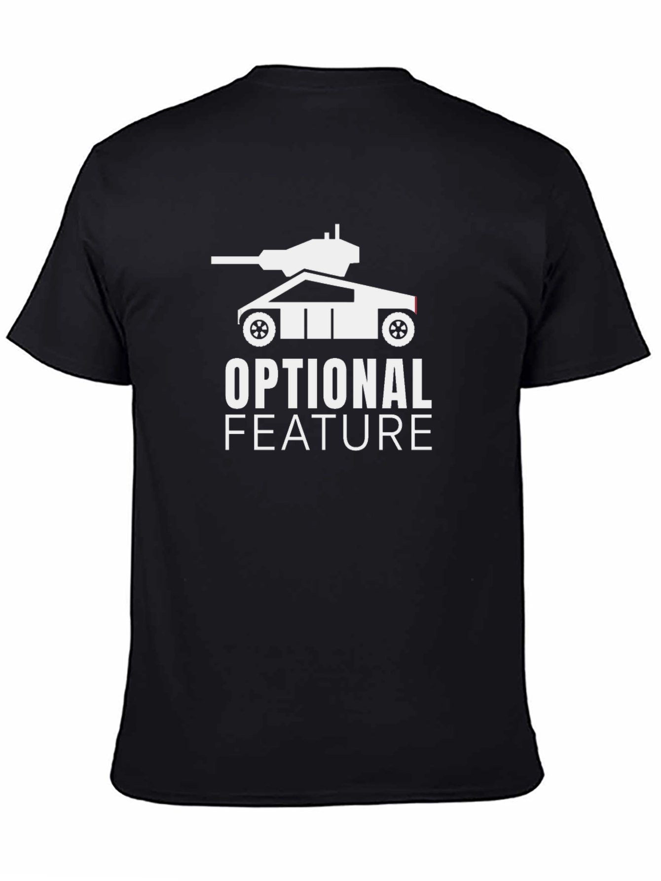Black Optional Feature Novelty Graphic Tee view 4