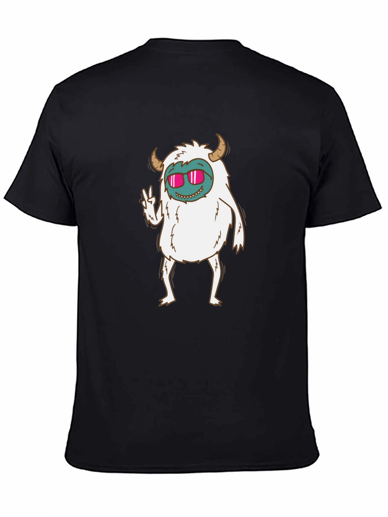 Black Monster Peace Sign T-Shirt view 4