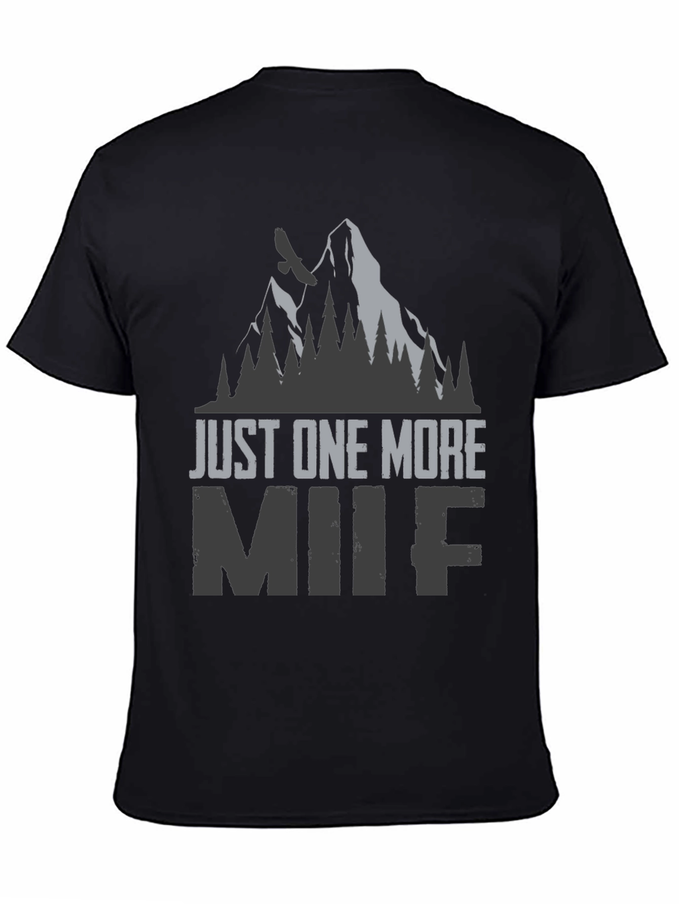 Black Just One More MIIF Graphic T-Shirt view 4