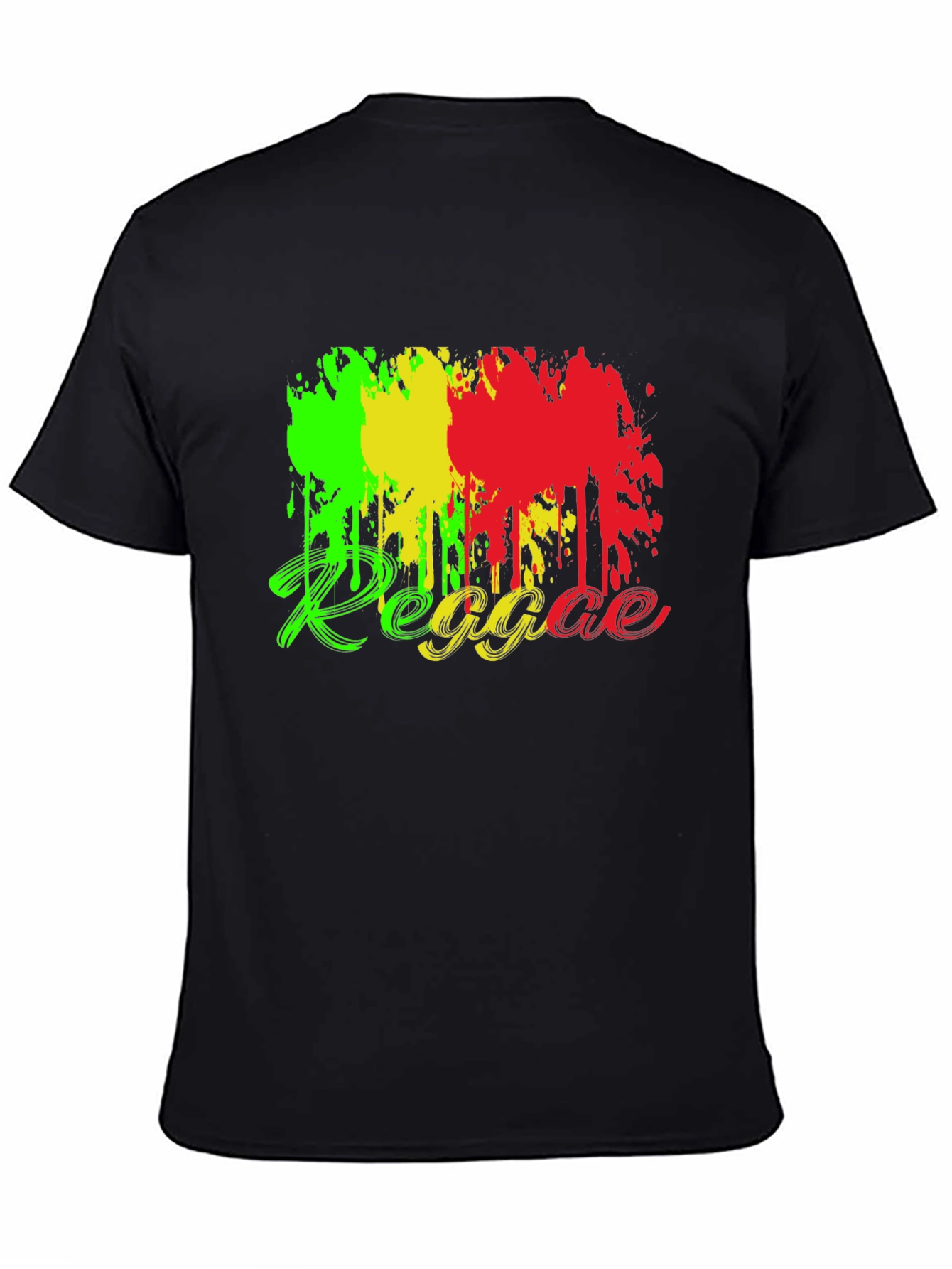 Black Reggae Style Black T-Shirt view 4