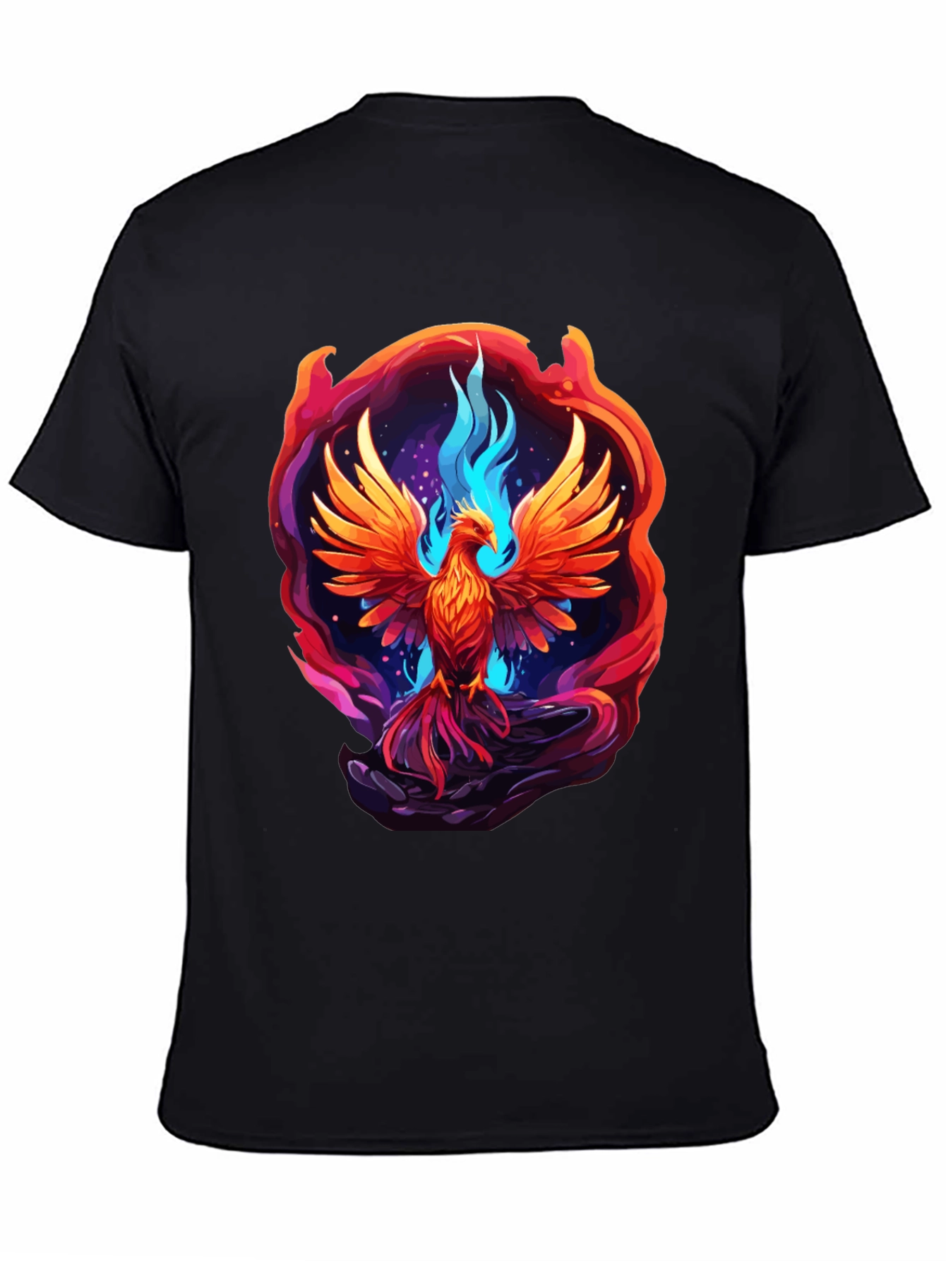 Black Phoenix Rising Graphic T-Shirt - Bold & Unique Design view 4