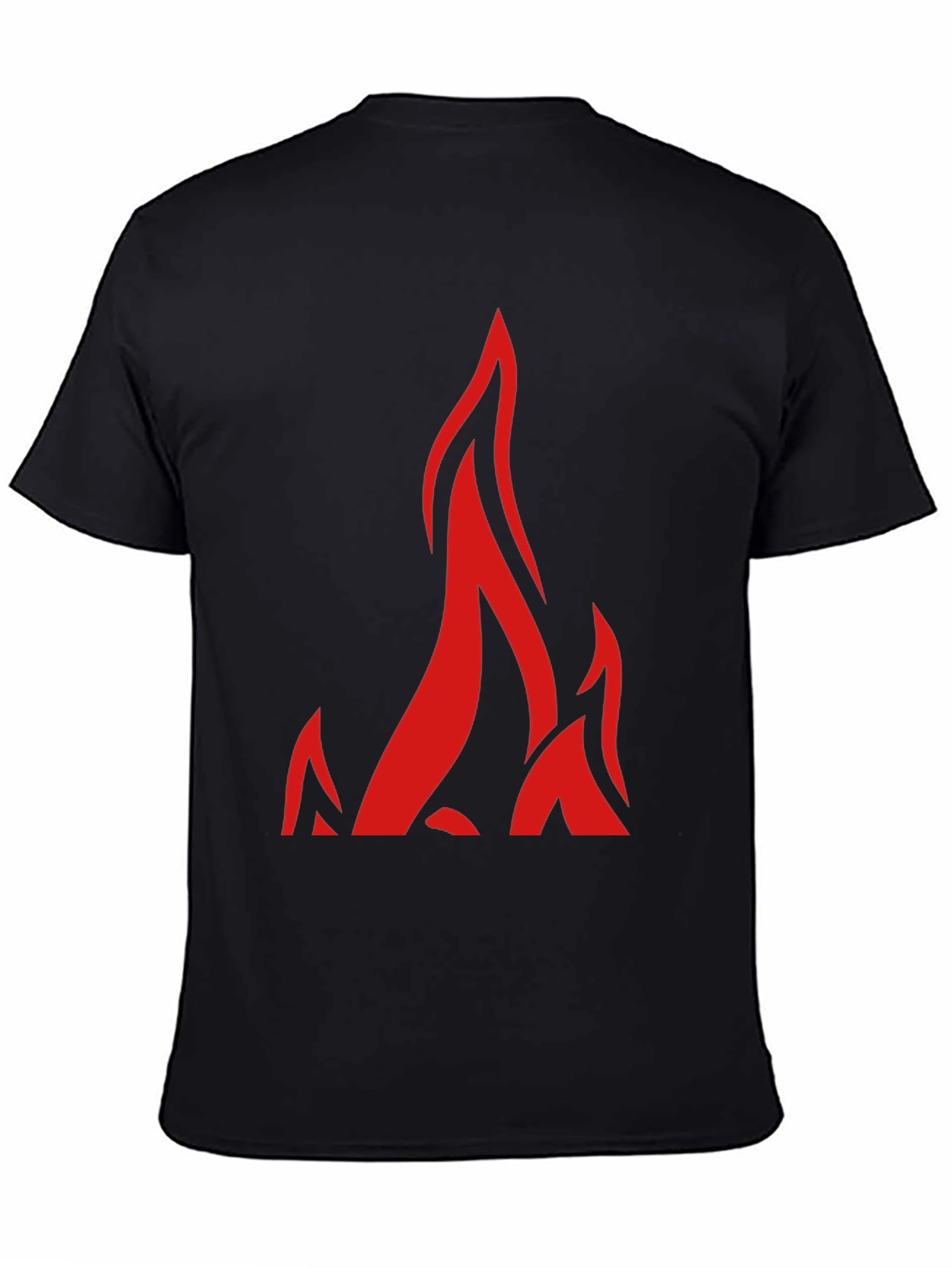 Black Flame Graphic Black T-Shirt view 4