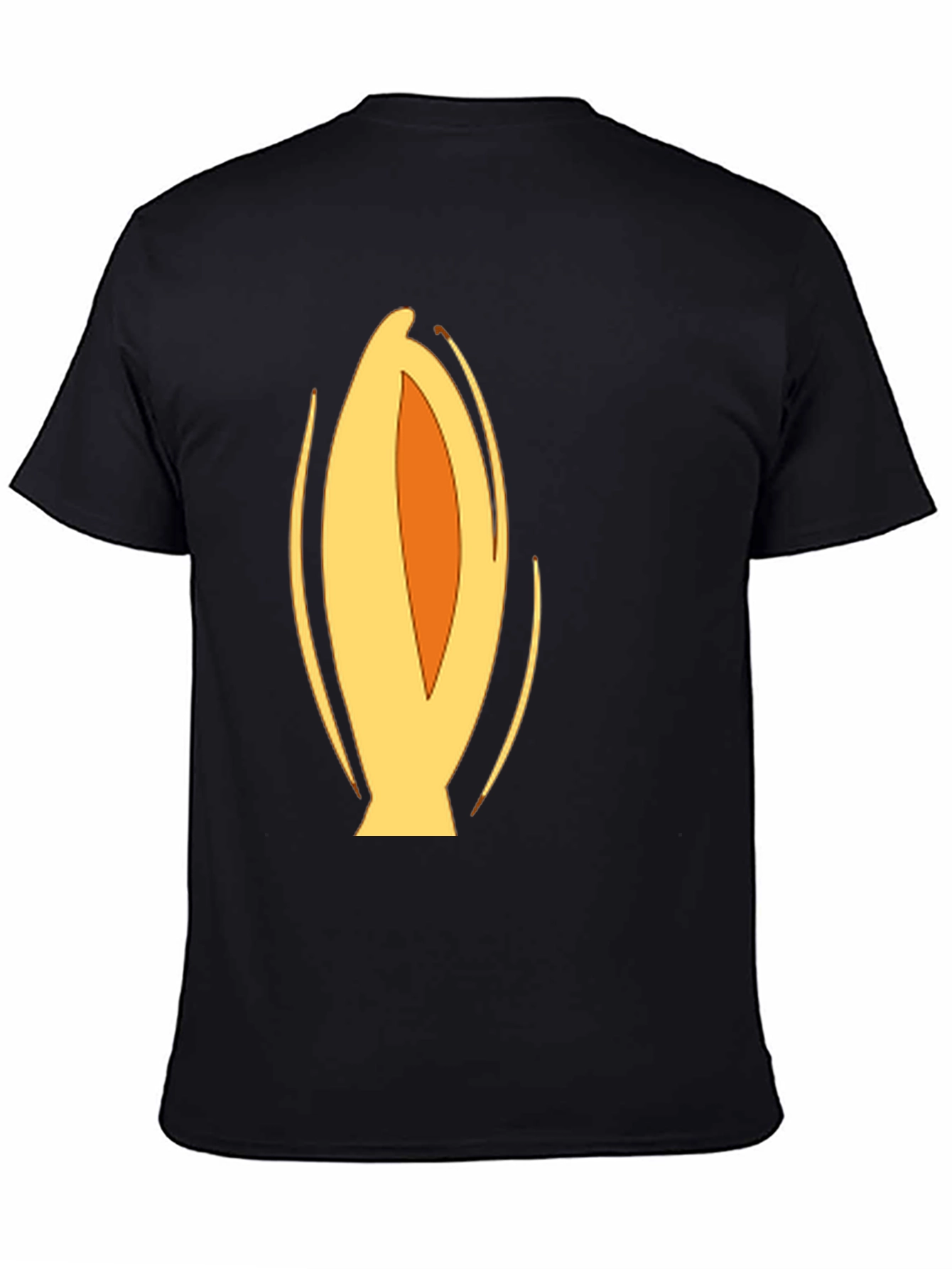 Black Abstract Rocket Black T-Shirt view 4