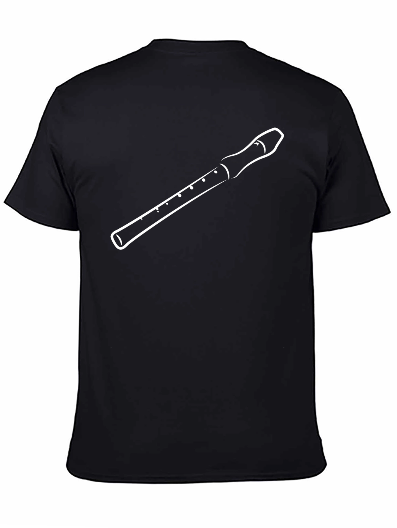Black Recorder T-Shirt - Musician's Tee - Music Lover Gift view 4