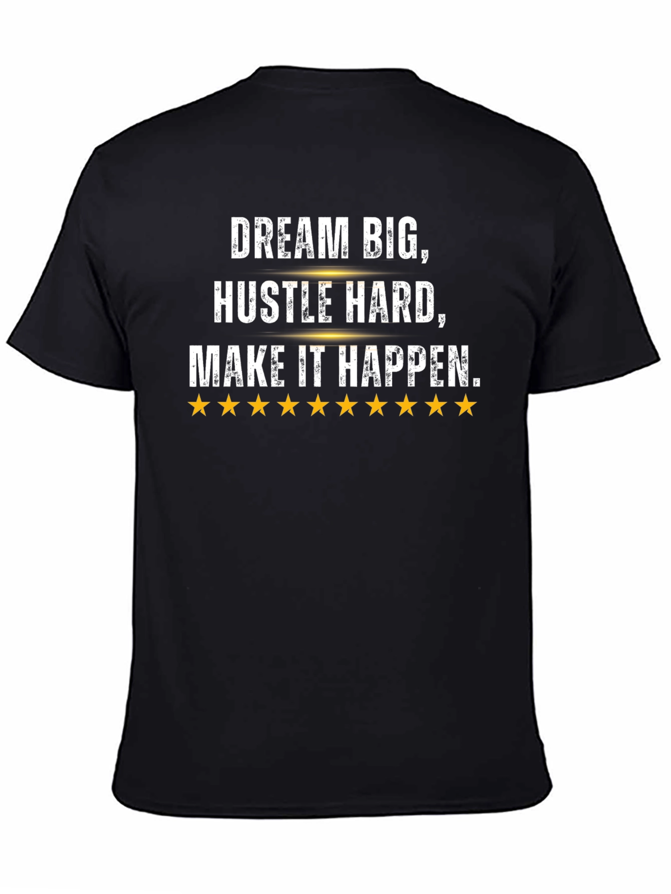 Black Dream Big Graphic Tee - Hustle Hard Motivation view 4