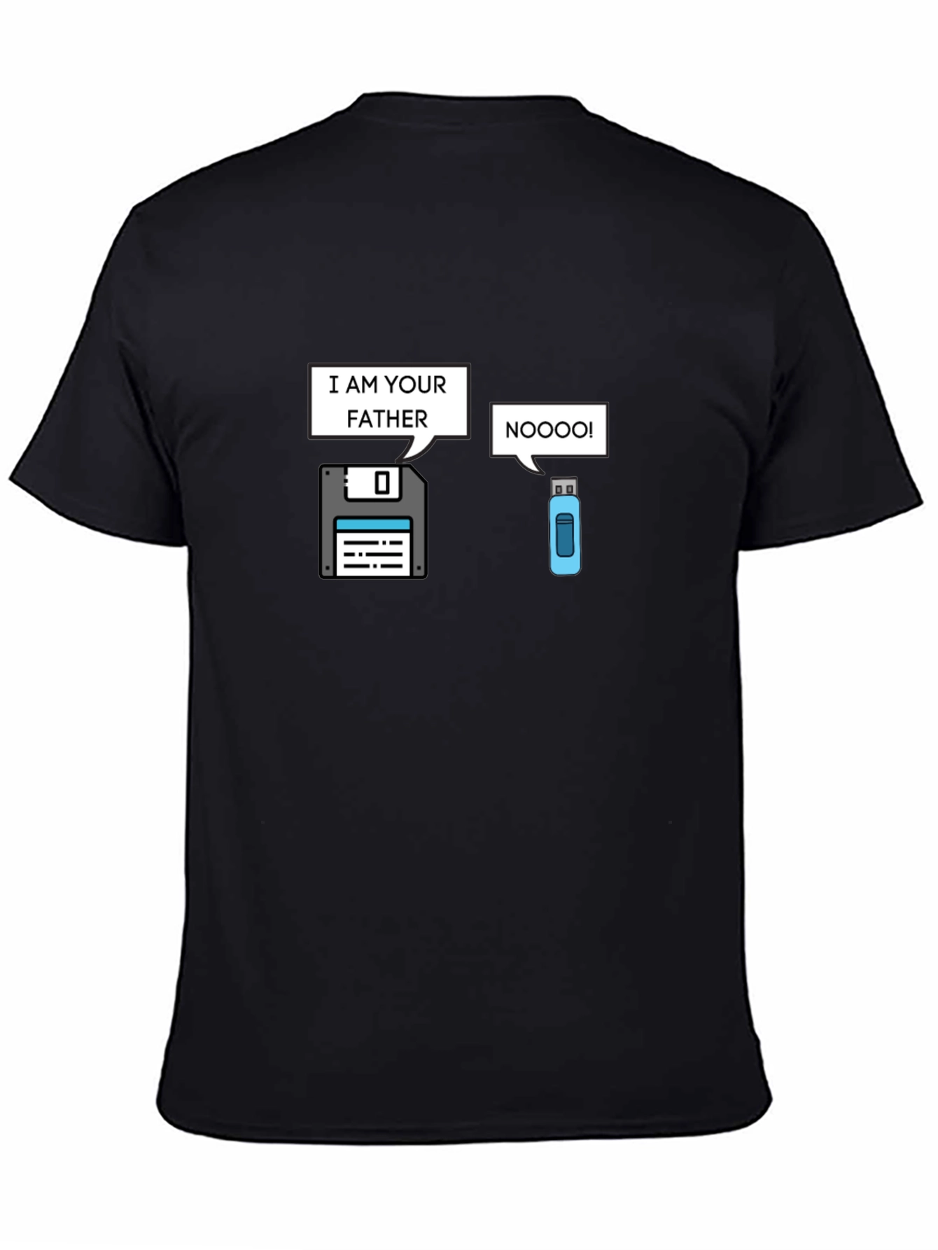 Black I Am Your Father T-Shirt - Funny Tech Geek Tee view 4