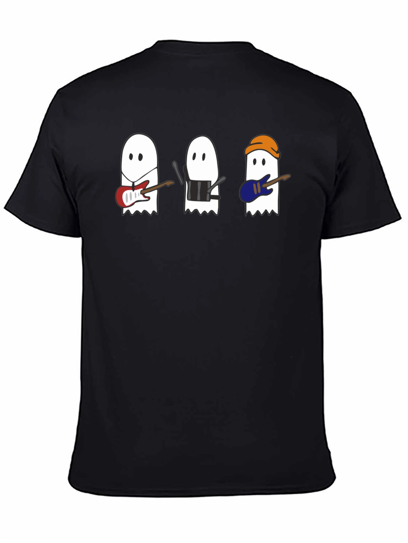 Black Ghost Band T-Shirt - Spooky Music Tee view 4