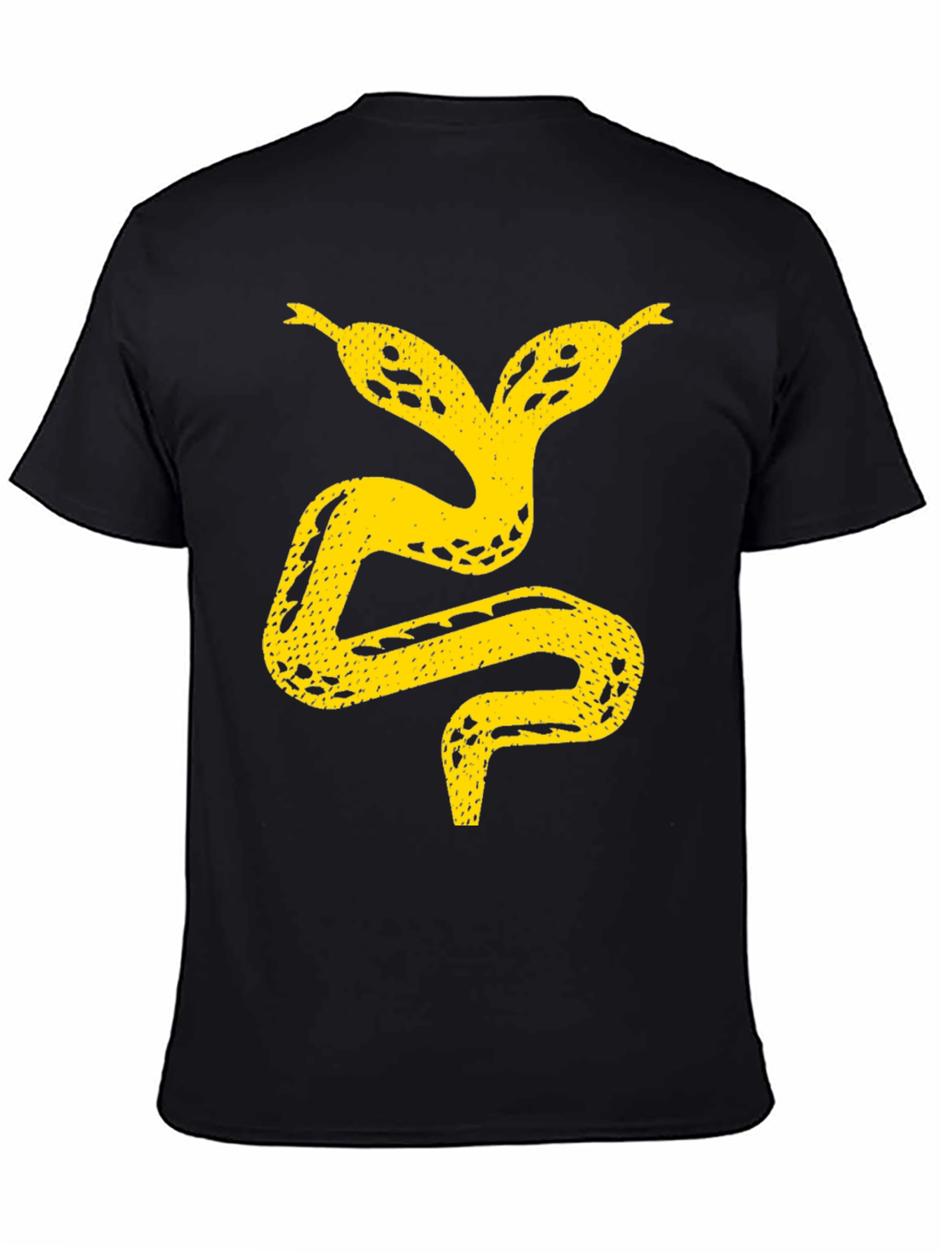Black Two-Headed Snake Graphic Tee - Black view 4