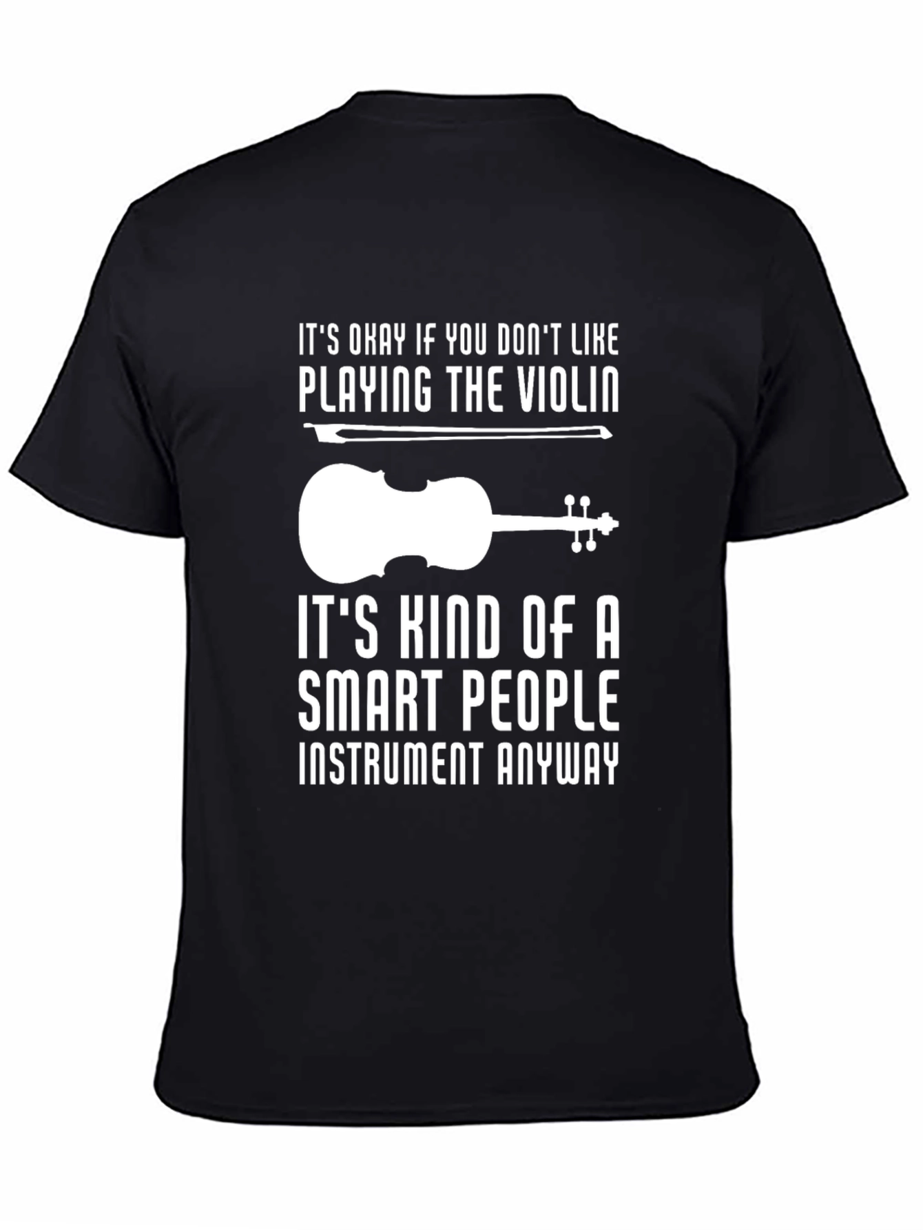 Black Smart People Violin T-Shirt view 4