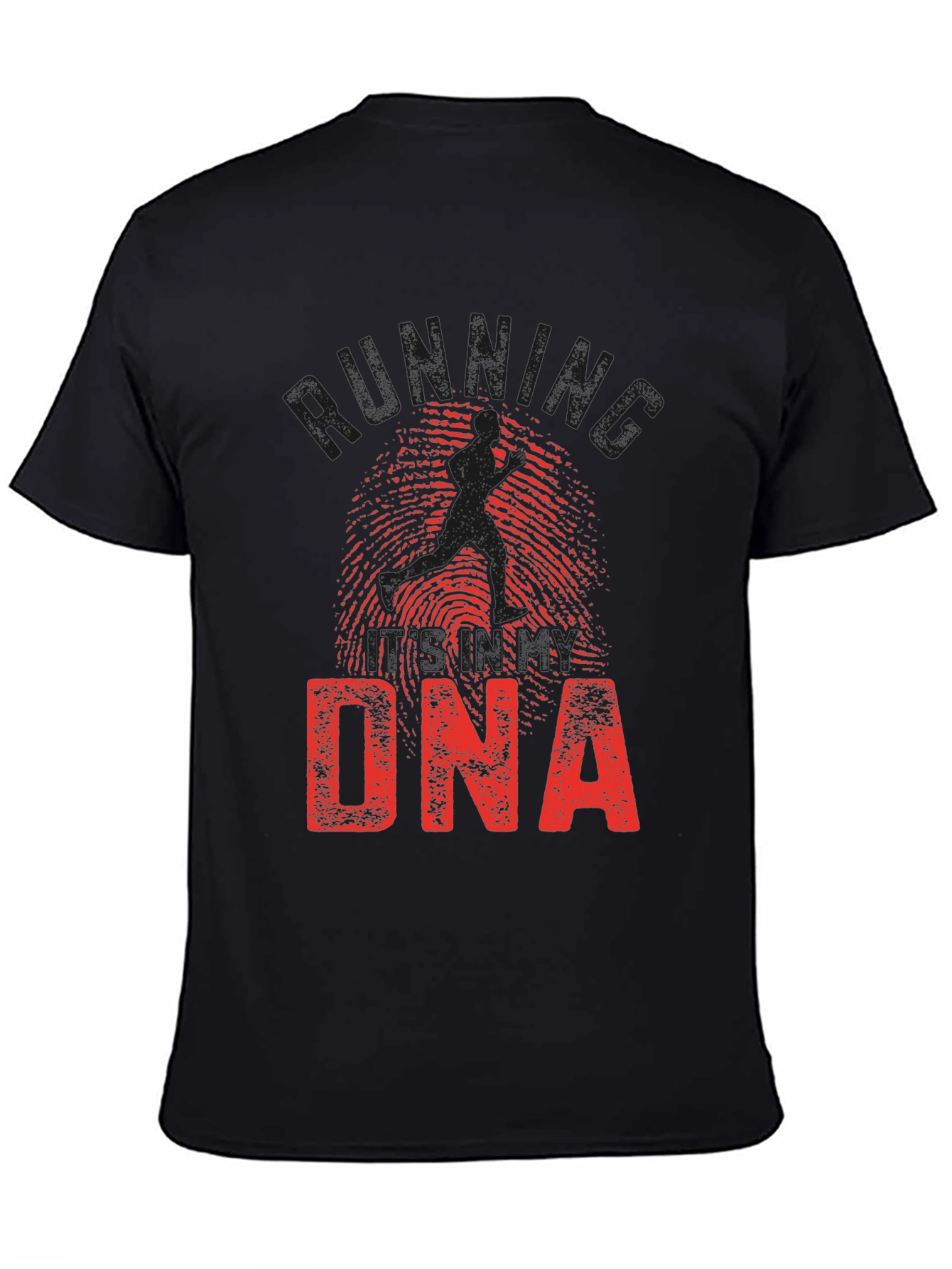 Black Running DNA Graphic Print T-Shirt view 4