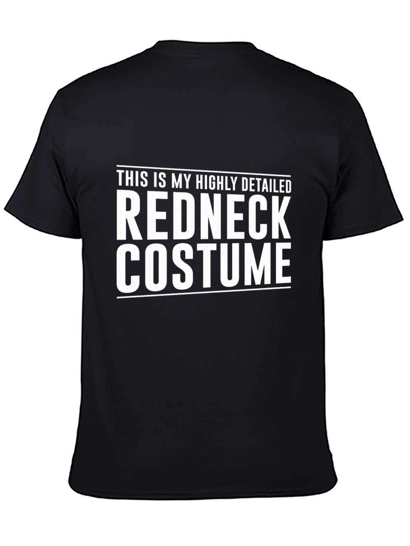 Black Redneck Costume T-Shirt - Funny Sarcastic Tee view 4