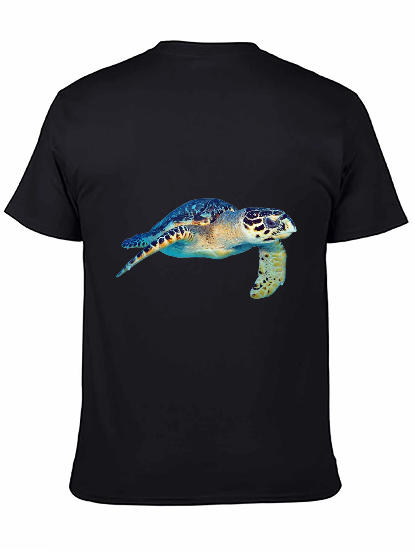 Black Sea Turtle Graphic Tee - Black Cotton Blend view 4
