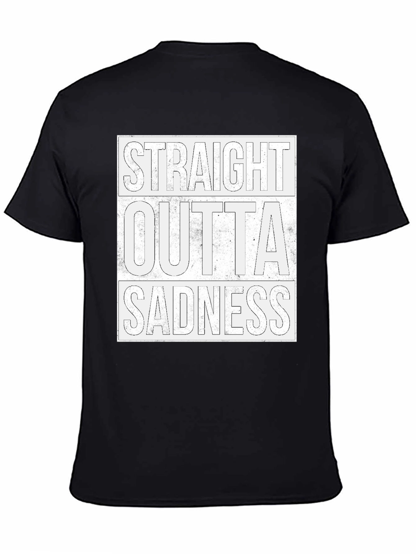 Black Straight Outta Sadness Graphic Tee view 4