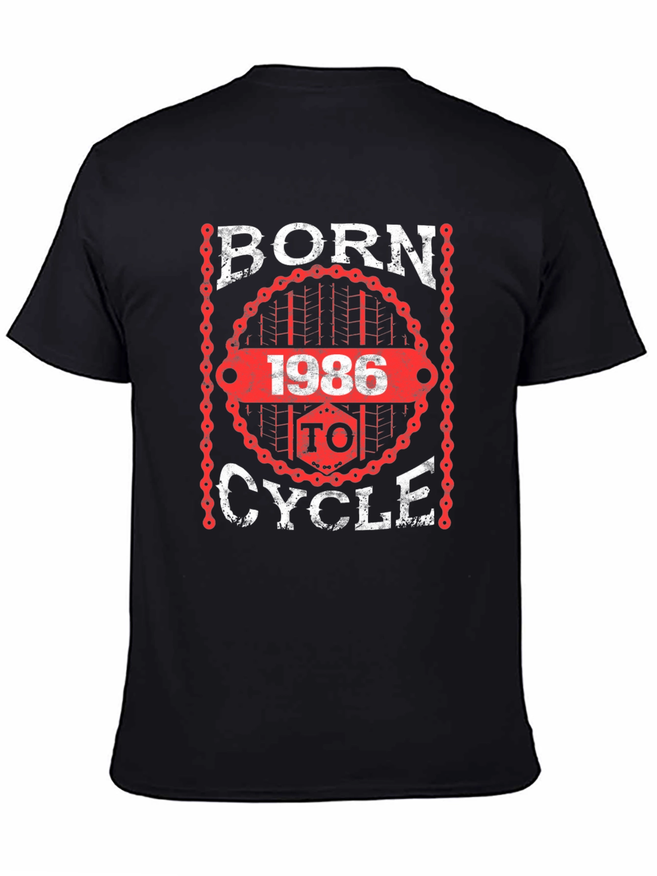 Black Born in 1986 to Cycle T-Shirt view 4