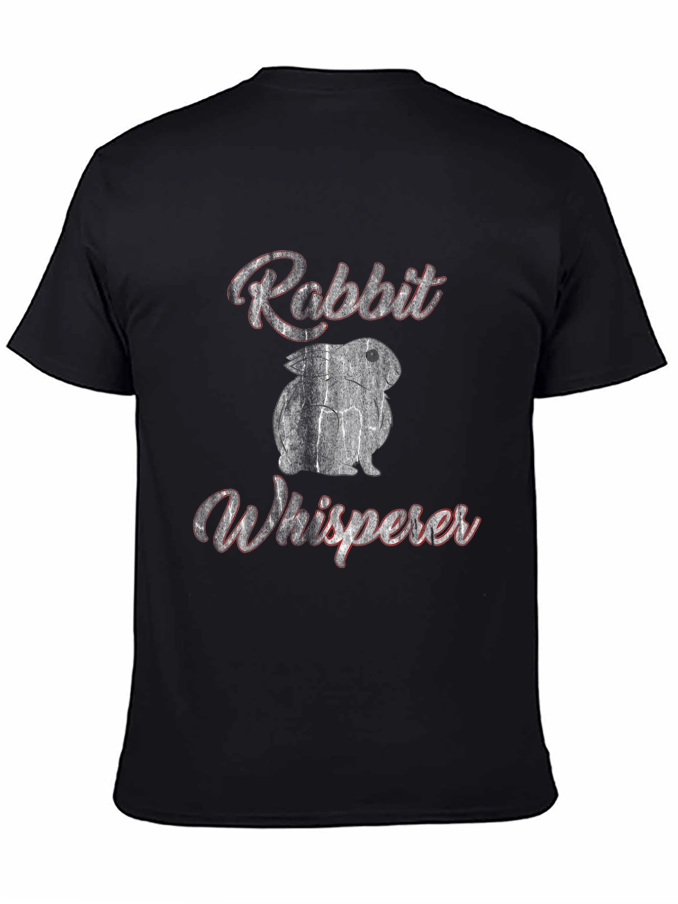 Black Rabbit Whisperer Graphic Tee - Unisex Soft Cotton T-Shirt view 4
