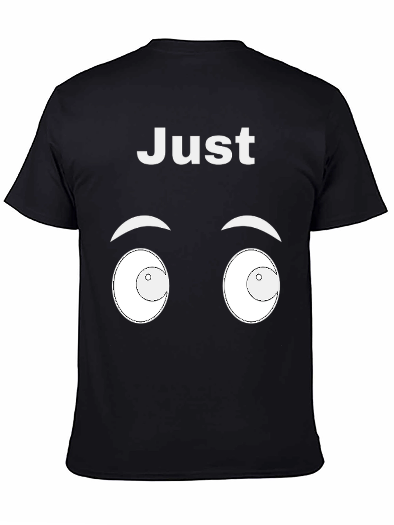 Black Just Looking Men's Graphic Tee - Black view 4
